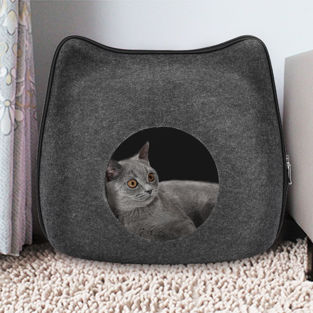 Detachable Natural felt Cat Bed Breathable Cat Pet...